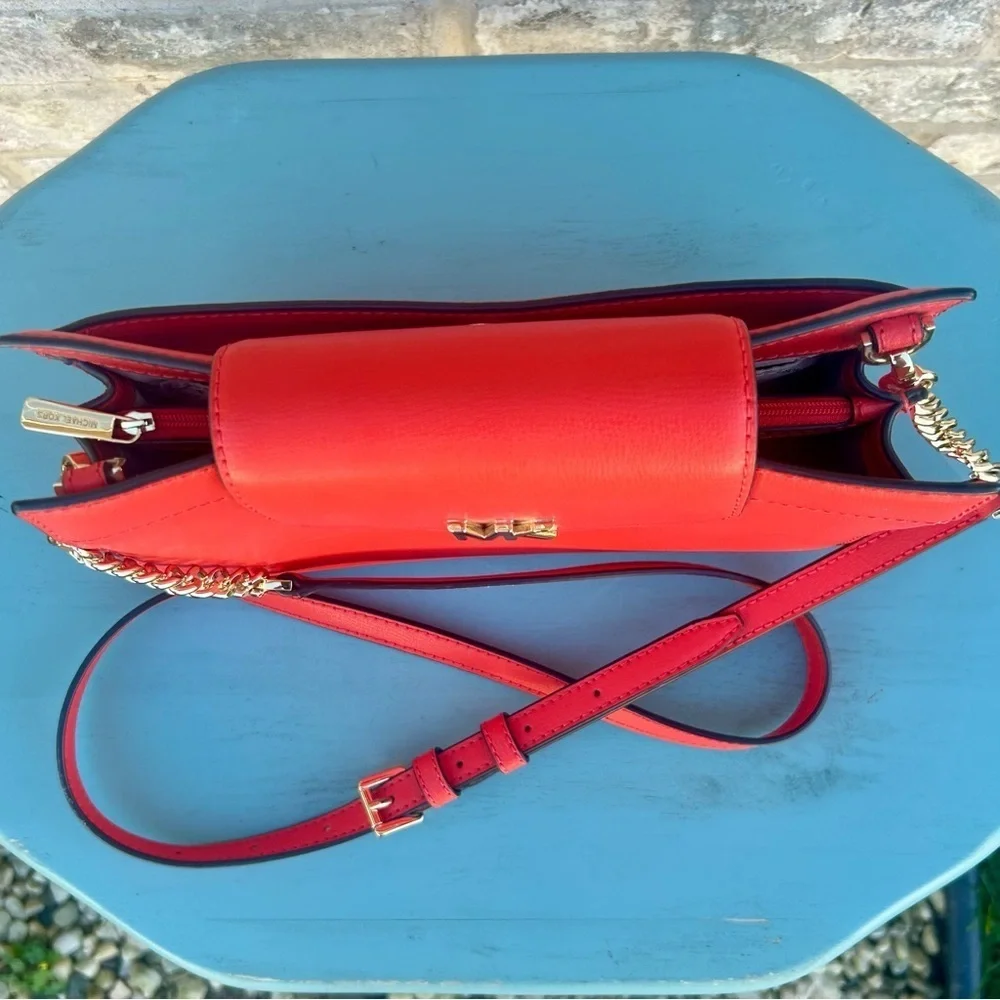 Michael Kors Mott Mandarin Saffiano Leather Envelope Crossbody Bag – BNWOT